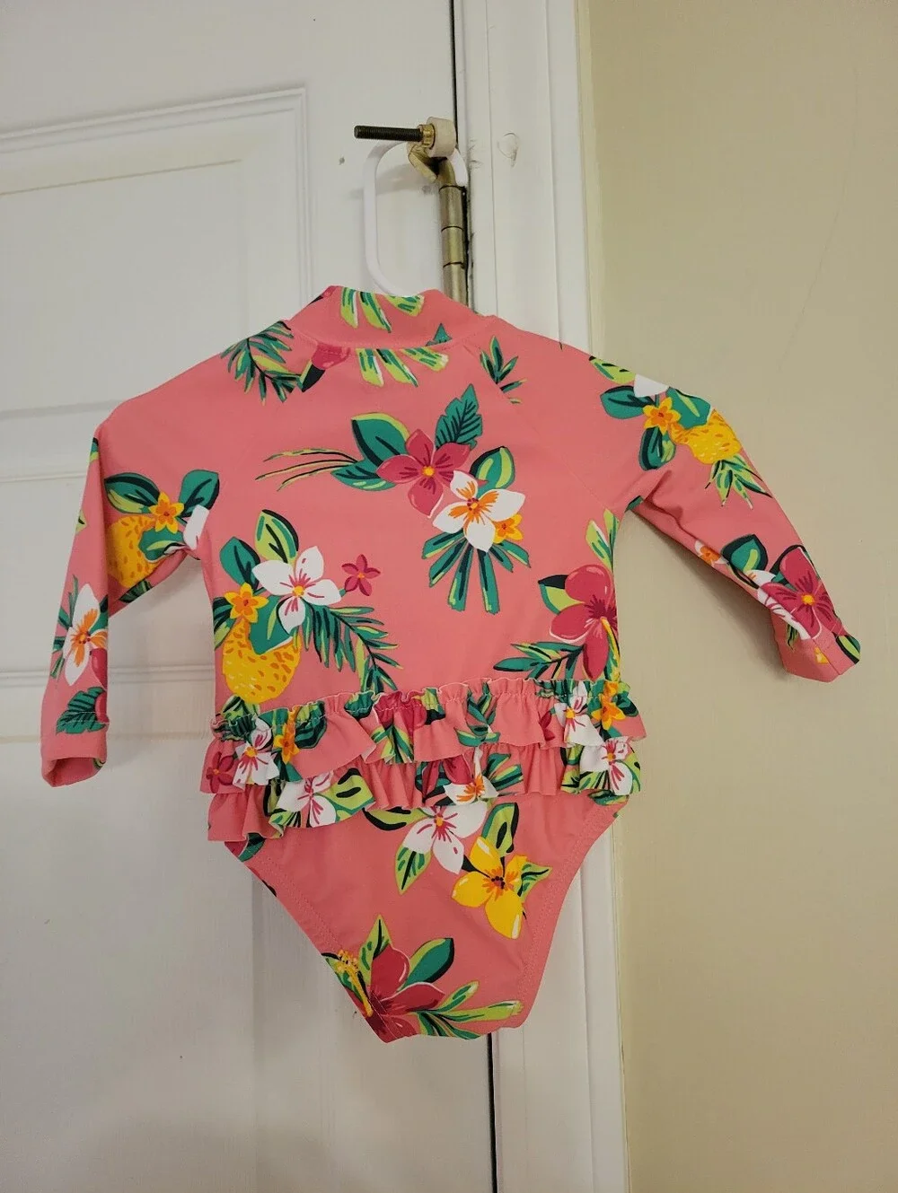 Carters Rashguard Swimsuit Pink Floral 3 Months
